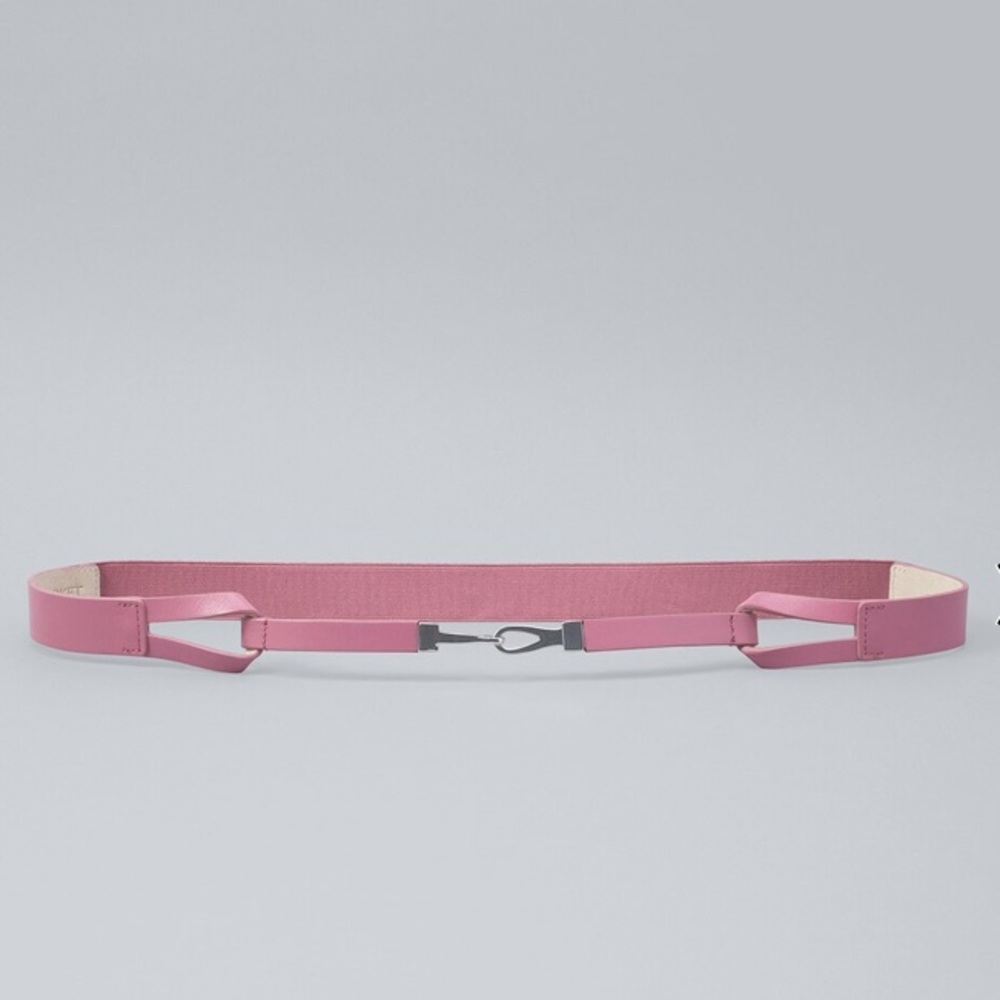 White House Black Market Set of Two Skinny Leather Belts - Pink XS and Brown S